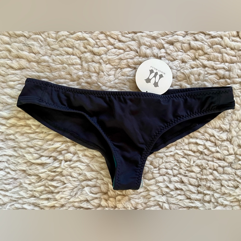 NWT Malia Mills Rio Black Bikini Bottom Size 4